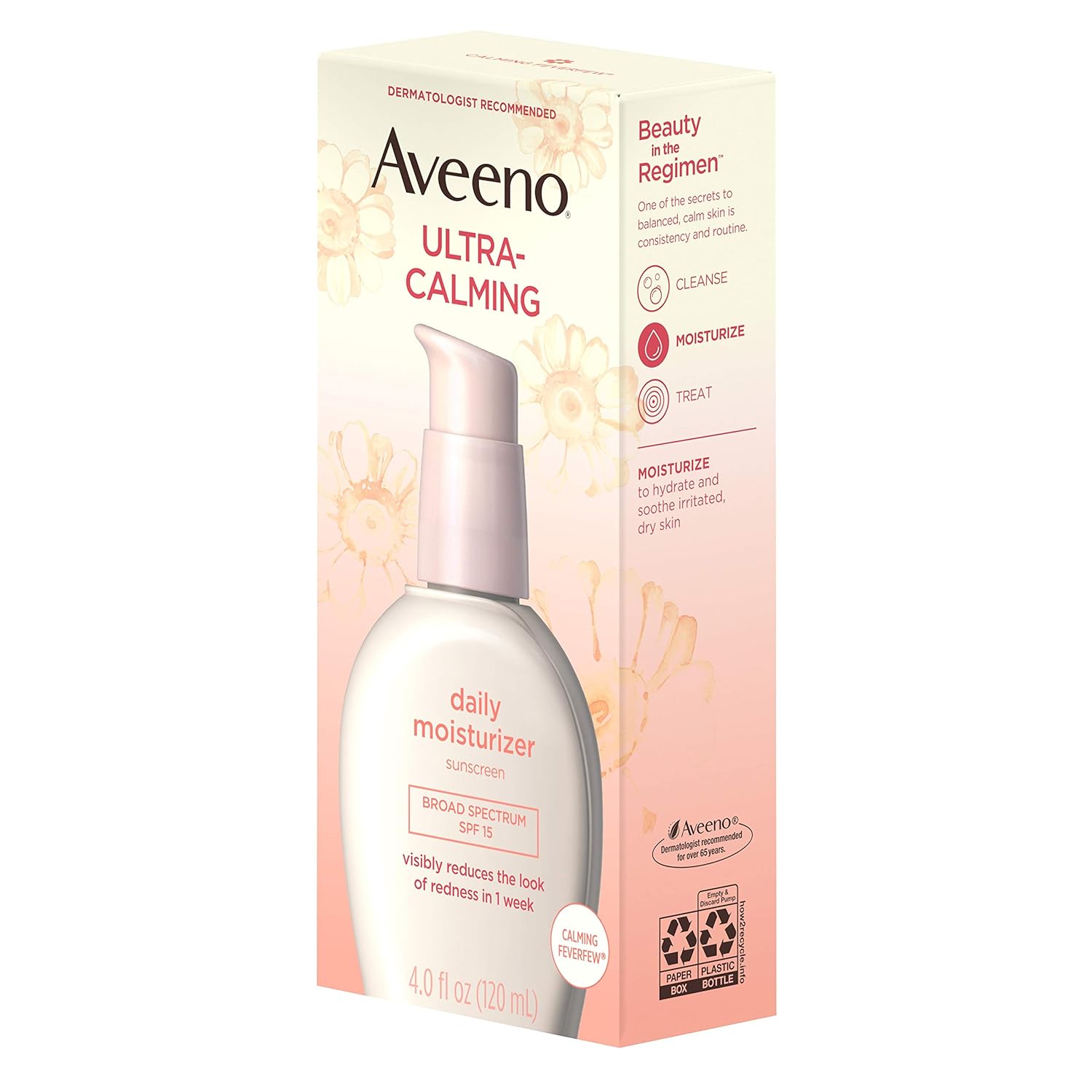 Aveeno Ultra Calming Moisturizer, SPF 15  Face Lotion Cream 4 Fl oz