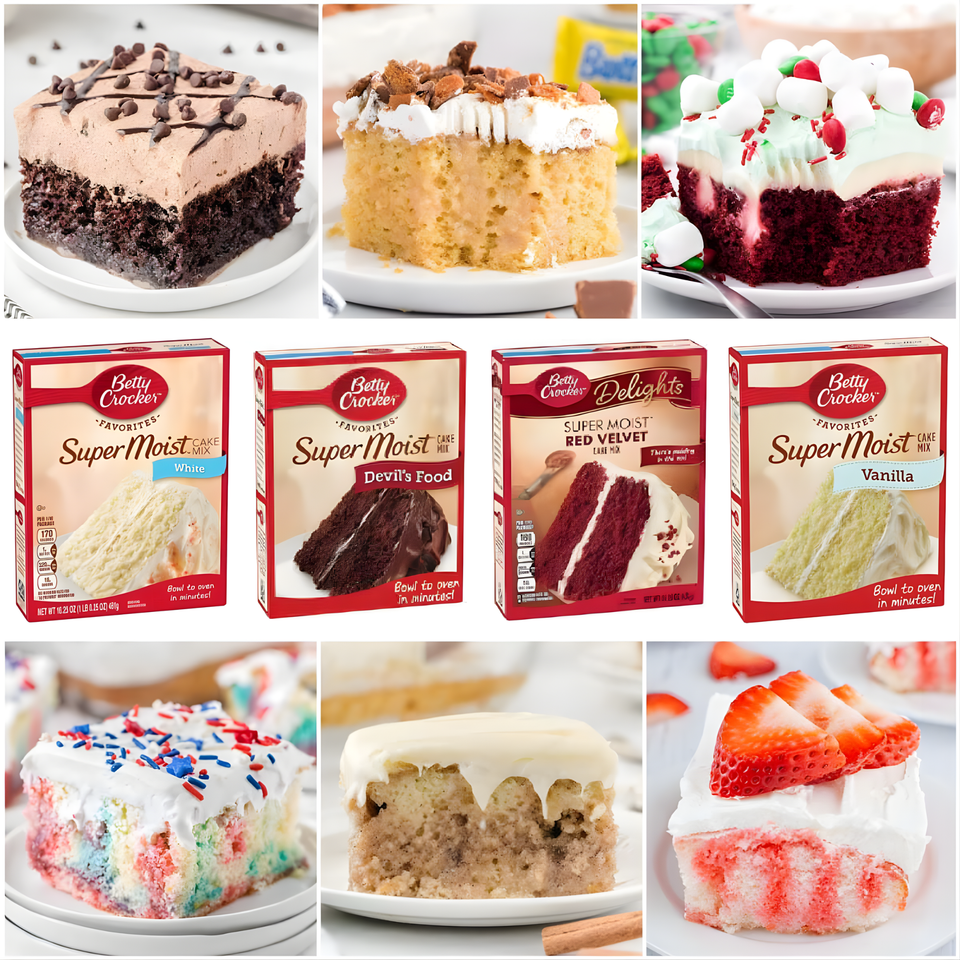Betty Crocker Super Moist Cake Mixes Various Flavors - USA Imported