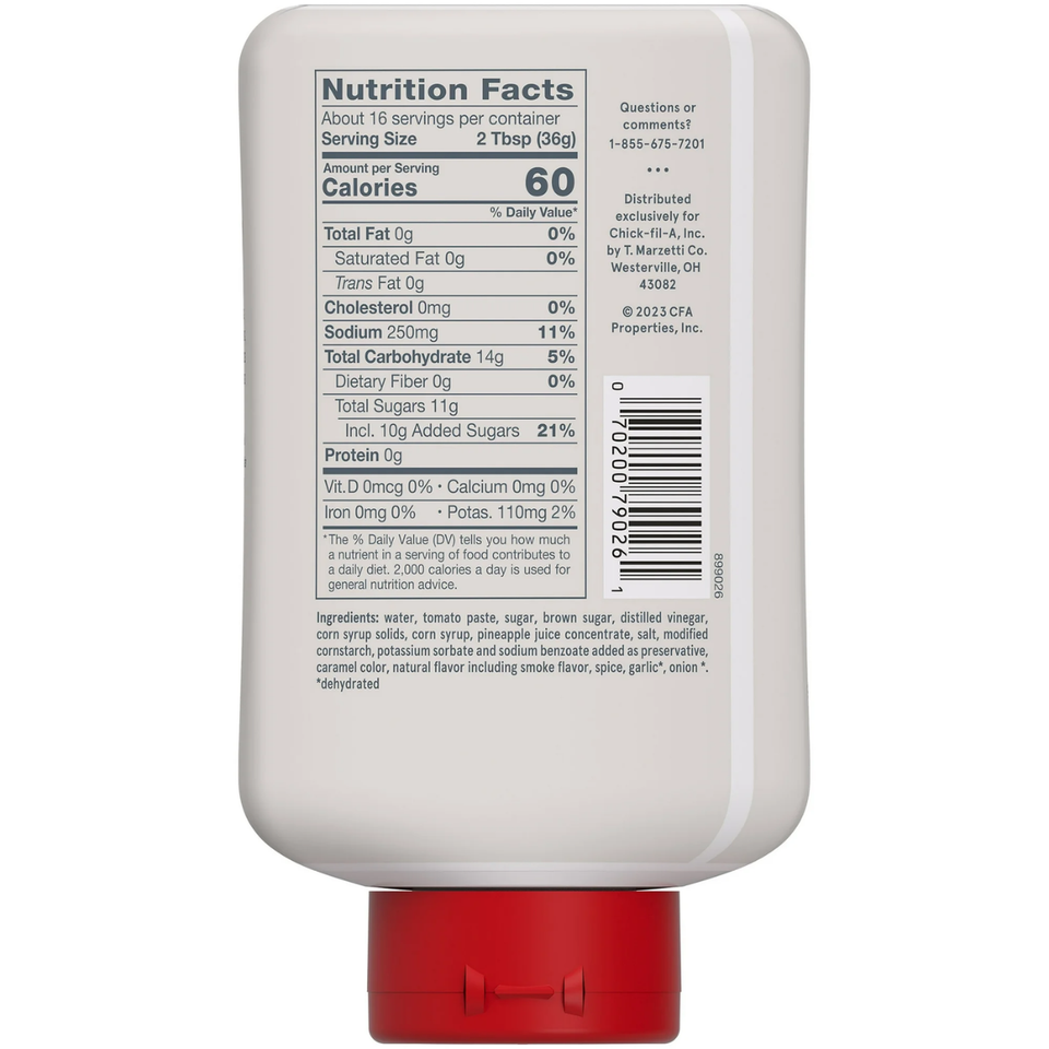 Chick-fil-A Barbeque Sauce 473 ml Bottle – Imported from USA