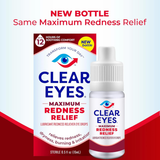 Clear Eyes Maximum Redness Relief Eye Drops – 12 Hours Comfort - 15mL