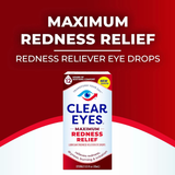 Clear Eyes Maximum Redness Relief Eye Drops – 12 Hours Comfort - 15mL