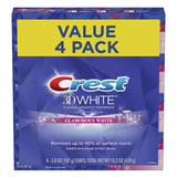 Crest Vitalizing Fresh 3D White Deluxe Toothpaste, Value Pack (Pack of 4)
