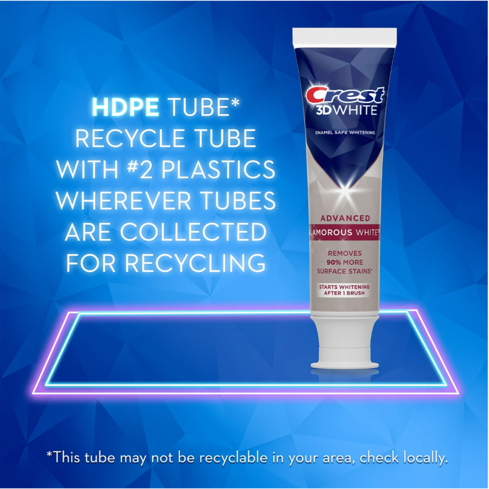 Crest Vitalizing Fresh 3D White Deluxe Toothpaste, Value Pack (Pack of 4)