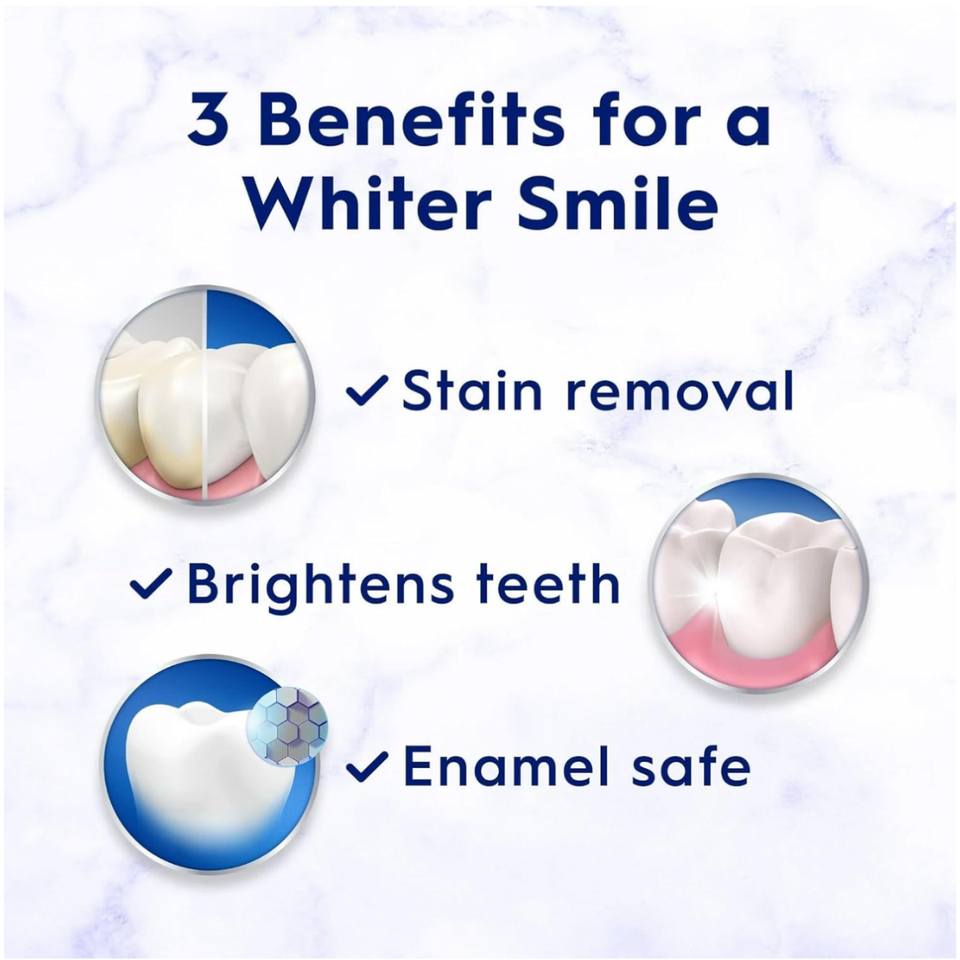 Crest 3D White Advanced Glamorous White Teeth Whitening Toothpaste, (198 g), Pack of 2