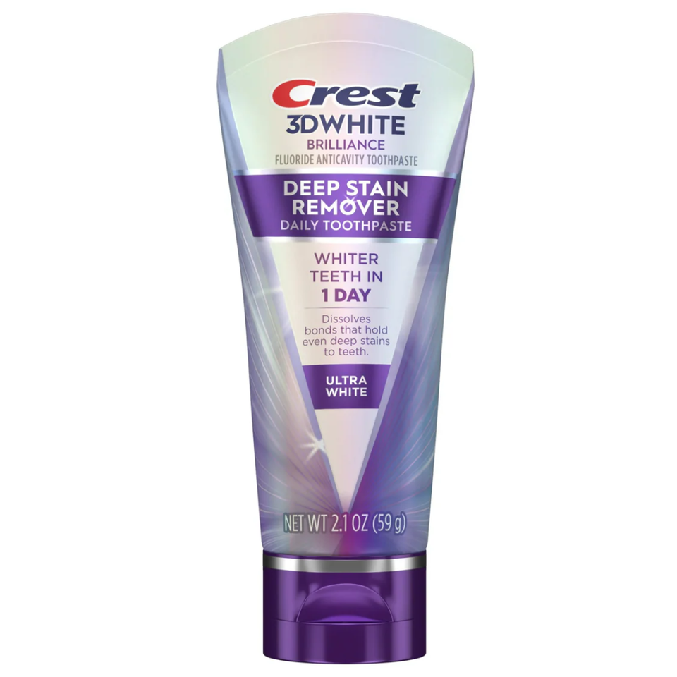 Crest 3D White Brilliance Toothpaste, Deep Stain Remover for Advanced Whitening – 59g