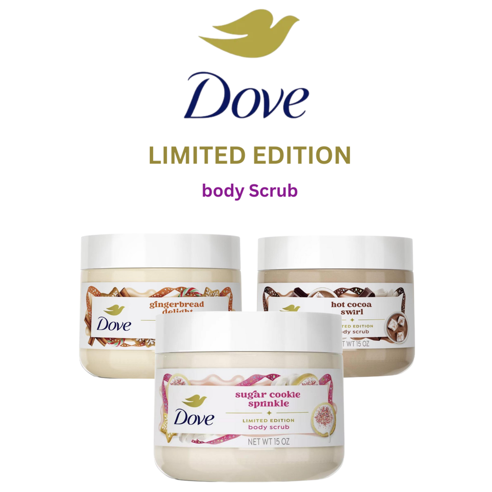 Dove Limited Edition Body Scrub – Sugar Cookie, Gingerbread & Hot Cocoa, (443.6 ml) Each