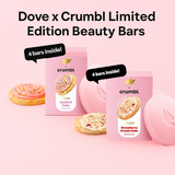 Dove Crumbl Limited Edition Beauty Bar Confetti Cake & Strawberry Crumb Cake (425g) - 4 Bars