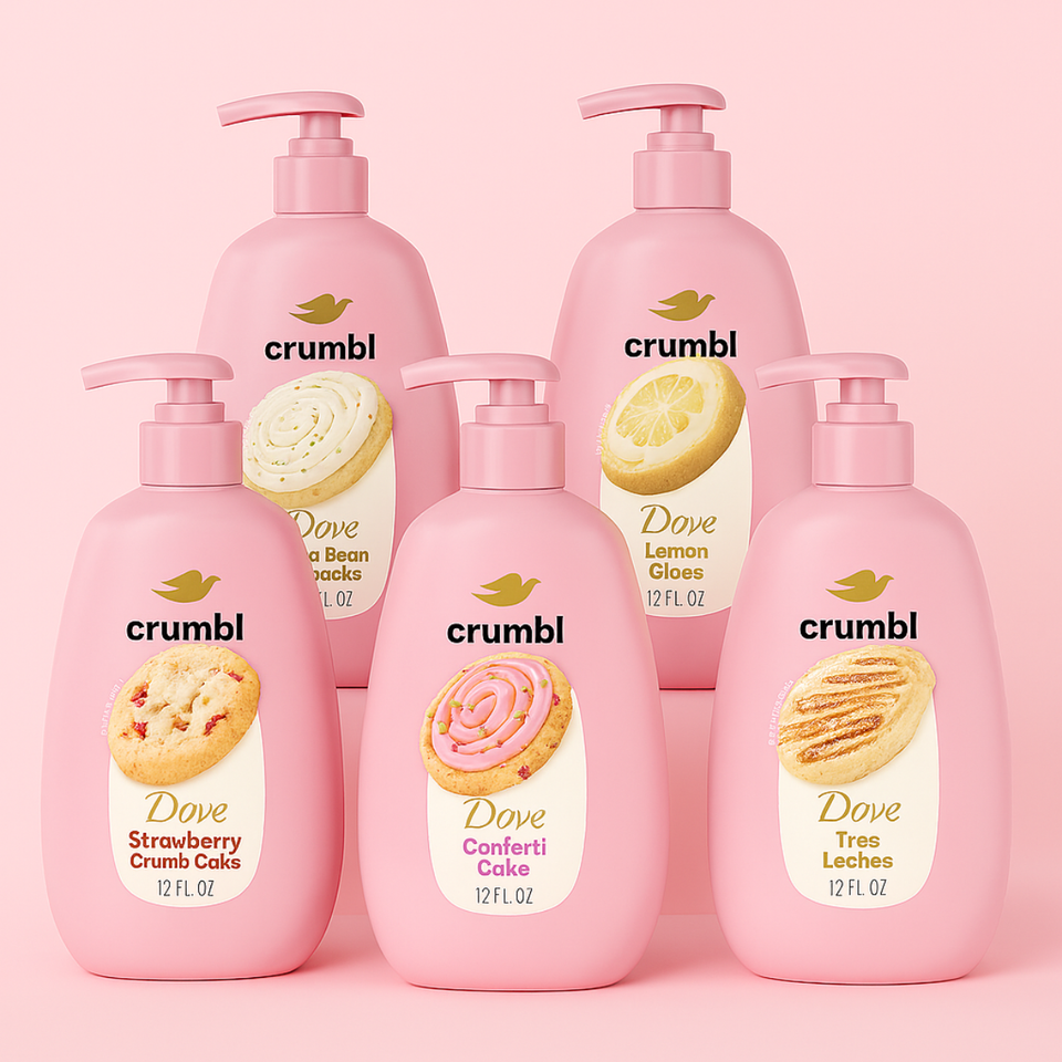 Dove Crumbl Limited Edition Hand Washes – 5 Dessert-Inspired Scents, (355 ml) Each
