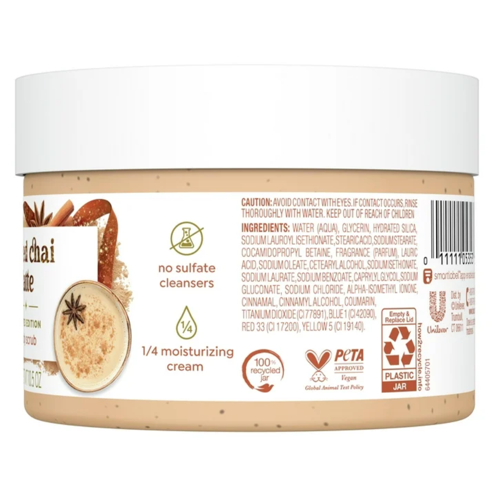 Dove Limited Edition Spiced Chai Latte Body Scrub with Moisturizing Cream, (298 g)
