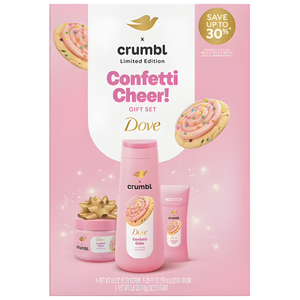 Dove Crumbl Limited Edition Confetti Cake Body Care Gift Set, 3 Count
