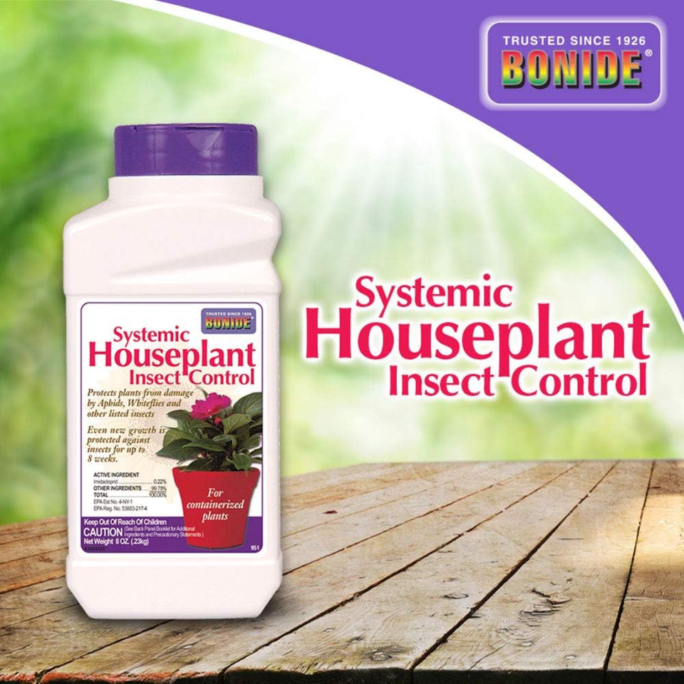 Bonide Systemic Houseplant Insect Control – Protects Indoor & Outdoor Plants from Aphids & Whiteflie -  237 ml