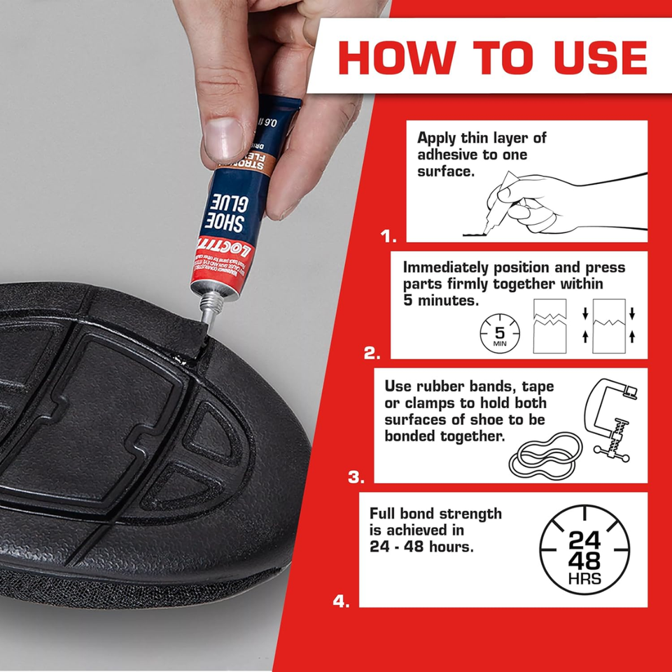 Loctite Shoe Glue – Strong & Flexible Adhesive Glue - 18ml