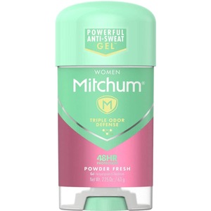 Mitchum Women Gel Antiperspirant Deodorant - Powder Fresh, 2.25 Oz (Pack of 2)