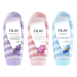 Olay Moisture Ribbons Plus Body Wash with Shea & Essential Oils – 532ml, 3 Scents