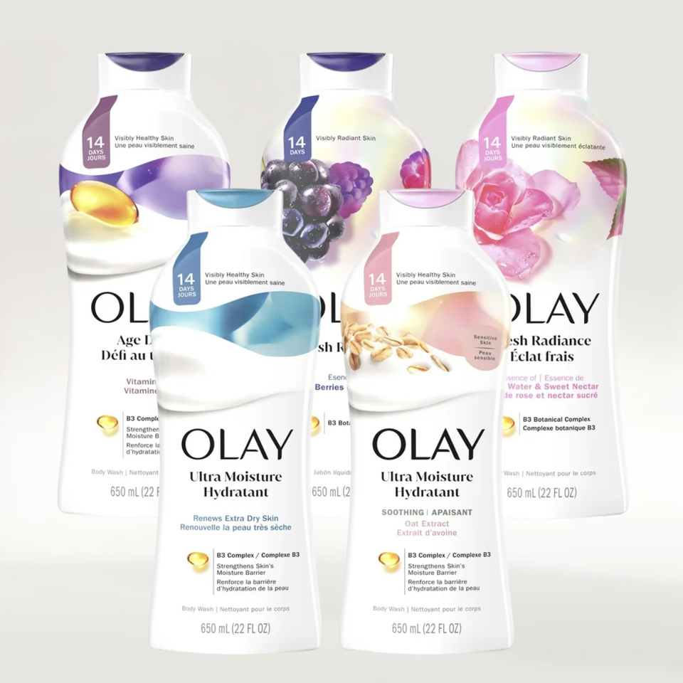 Olay Body Wash (650ml) – Age Defy, Fresh Radiance & Ultra Moisture with Vitamin Complex - USA Import