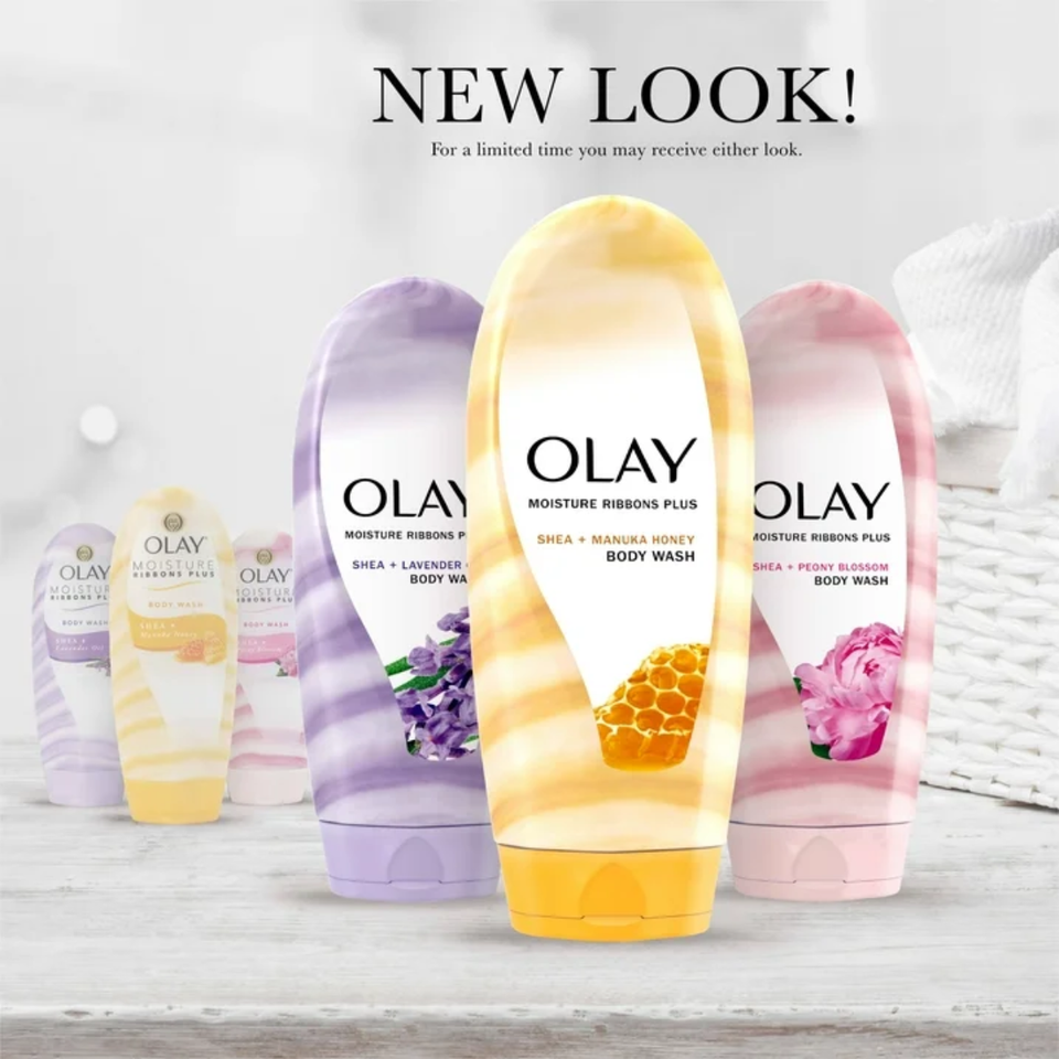 Olay Moisture Ribbons Plus Body Wash with Shea & Essential Oils – 532ml, 3 Scents