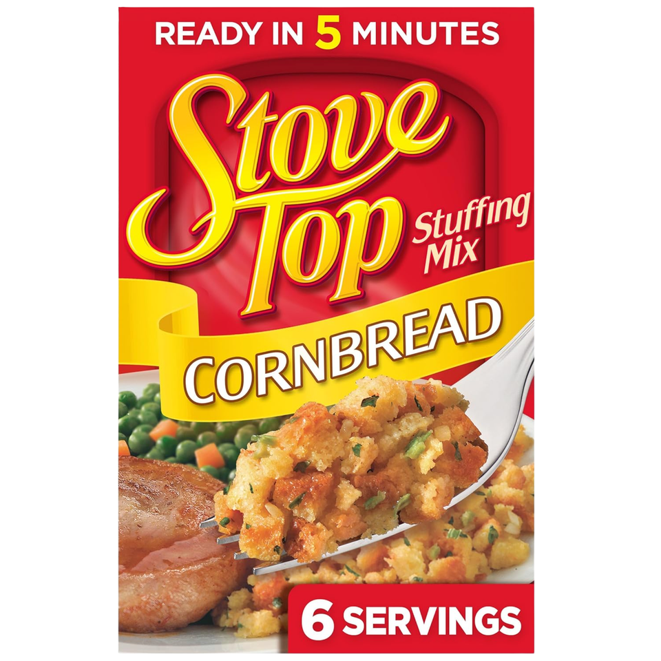 Stove Top Stuffing Mix – Chicken, Turkey & Cornbread (6 Servings Each) | Imported from USA