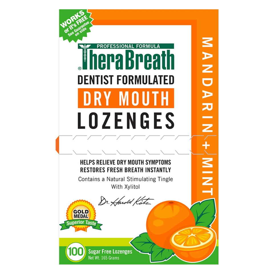 TheraBreath Dry Mouth Lozenges – Mandarin Mint, 100 Wrapped Lozenges, Imported From USA, Dispatch From UK