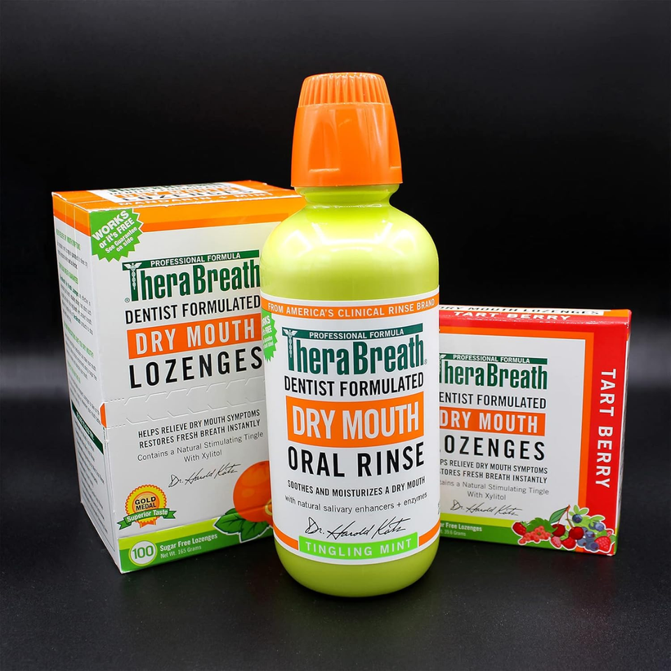 TheraBreath Dry Mouth Lozenges – Mandarin Mint, 100 Wrapped Lozenges, Imported From USA, Dispatch From UK