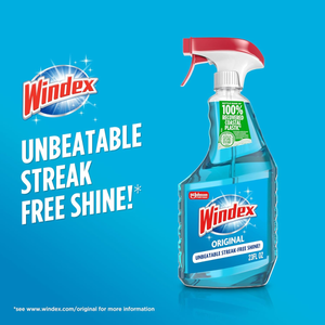 Windex Original Glass Cleaner Spray, Streak-Free Shine, 680 ml Bottle Made with 100% Ocean Bound Plastic