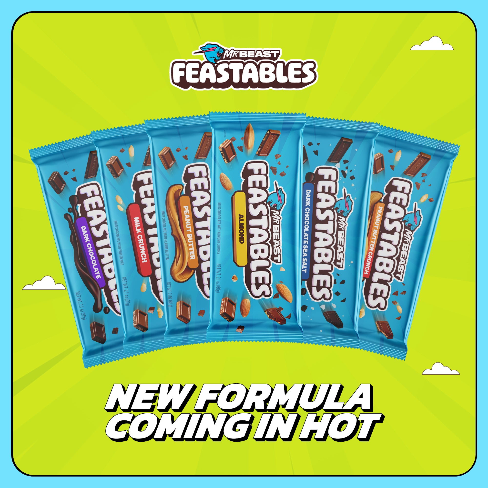 Feastables MrBeast Milk Chocolate Bar, 2.1 oz (60g), 1 Count