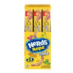 Nerds Rope Candy, Tropical Flavor, 0.92 Ounce Ropes (Pack of 24)