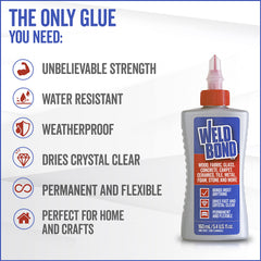 Weldbond Multi-Surface Adhesive GlueCrystal Clear, Non-toxic, 5.4oz/160ml