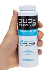 DUDE Body Powder - Fragrance Free 4 Ounce
