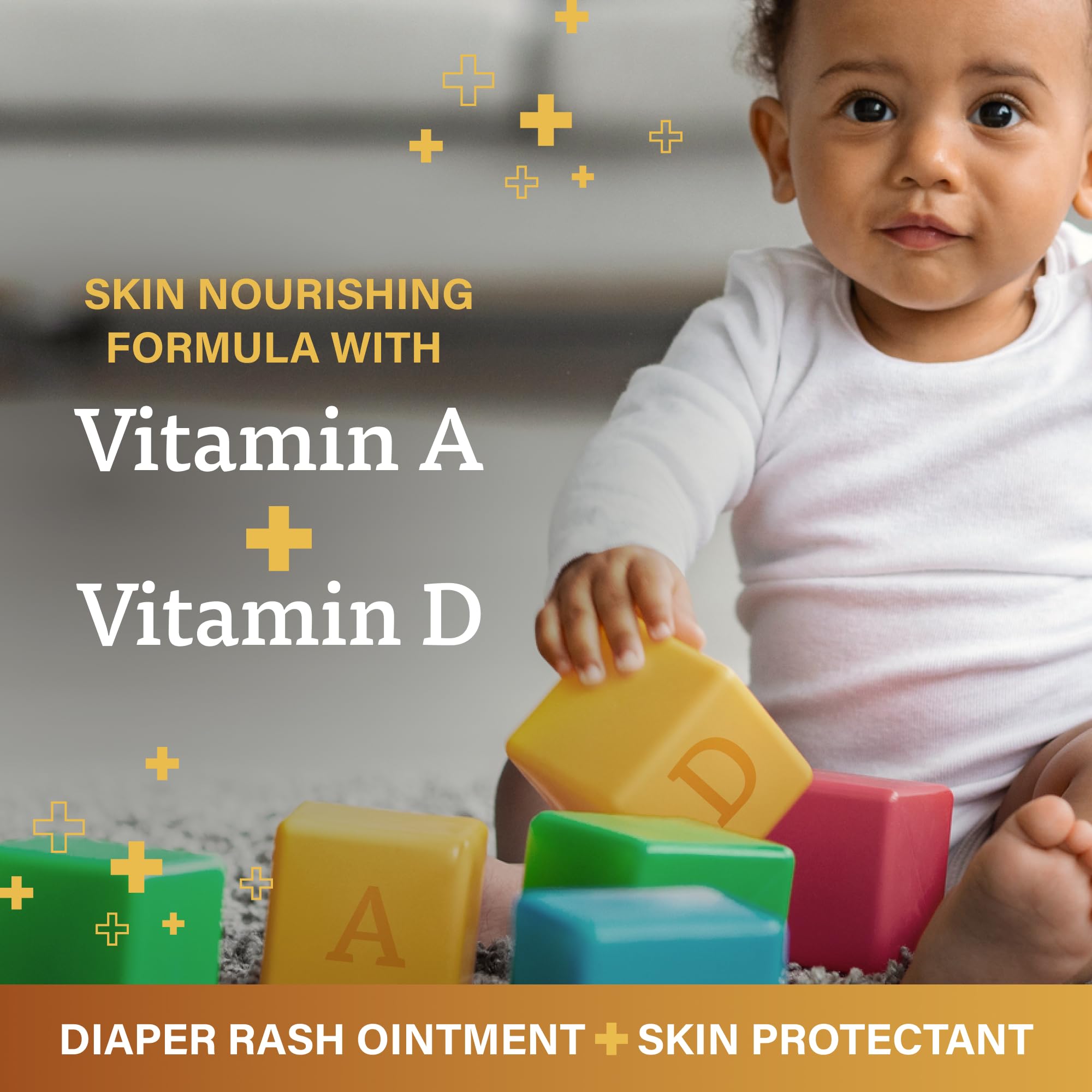 A+D Original Diaper Rash Ointment, Prevents & Protects Diaper Rash, Moisturizes & Heals Dry Skin With Vitamins A&D, 16oz Jar