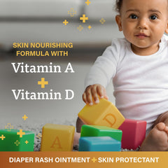 A+D Original Diaper Rash Ointment, Prevents & Protects Diaper Rash, Moisturizes & Heals Dry Skin With Vitamins A&D, 16oz Jar