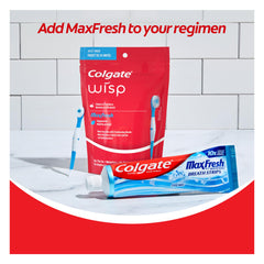 Colgate Wisp Mini Brush Cleans & Freshen Peppermint | 4 Packs
