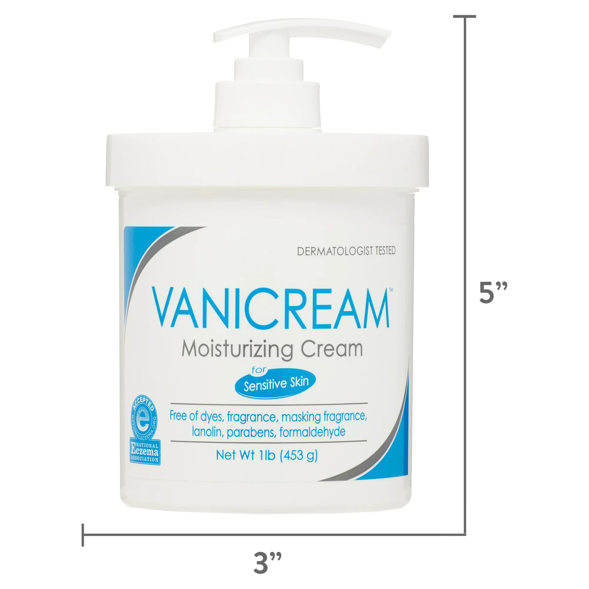 Vanicream Moisturizing Skin Cream 16 Oz. Pump