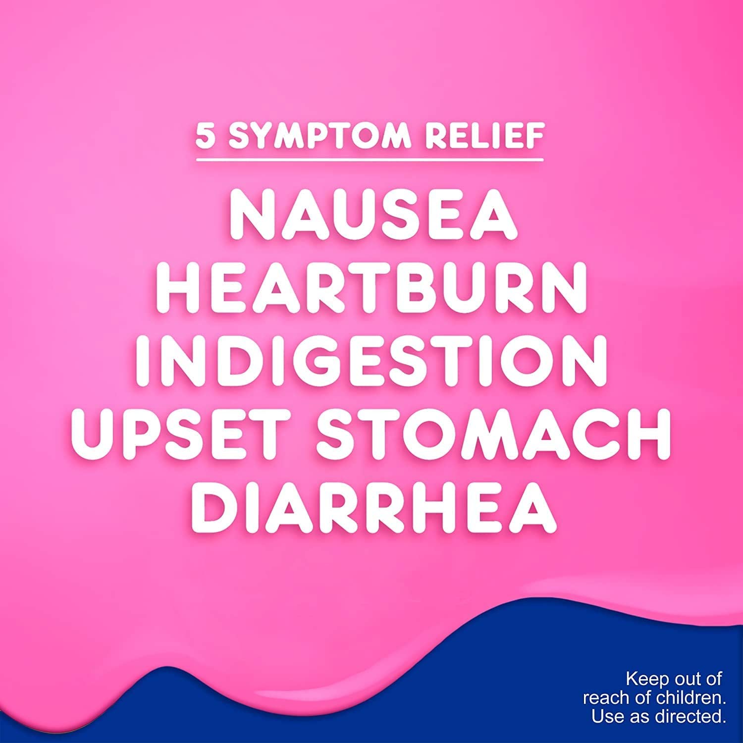 Pepto-Bismol Ultra 5 Symptom Relief Including Upset Stomach and Diarrhea Original Flavor Liquid, 8 Ounce