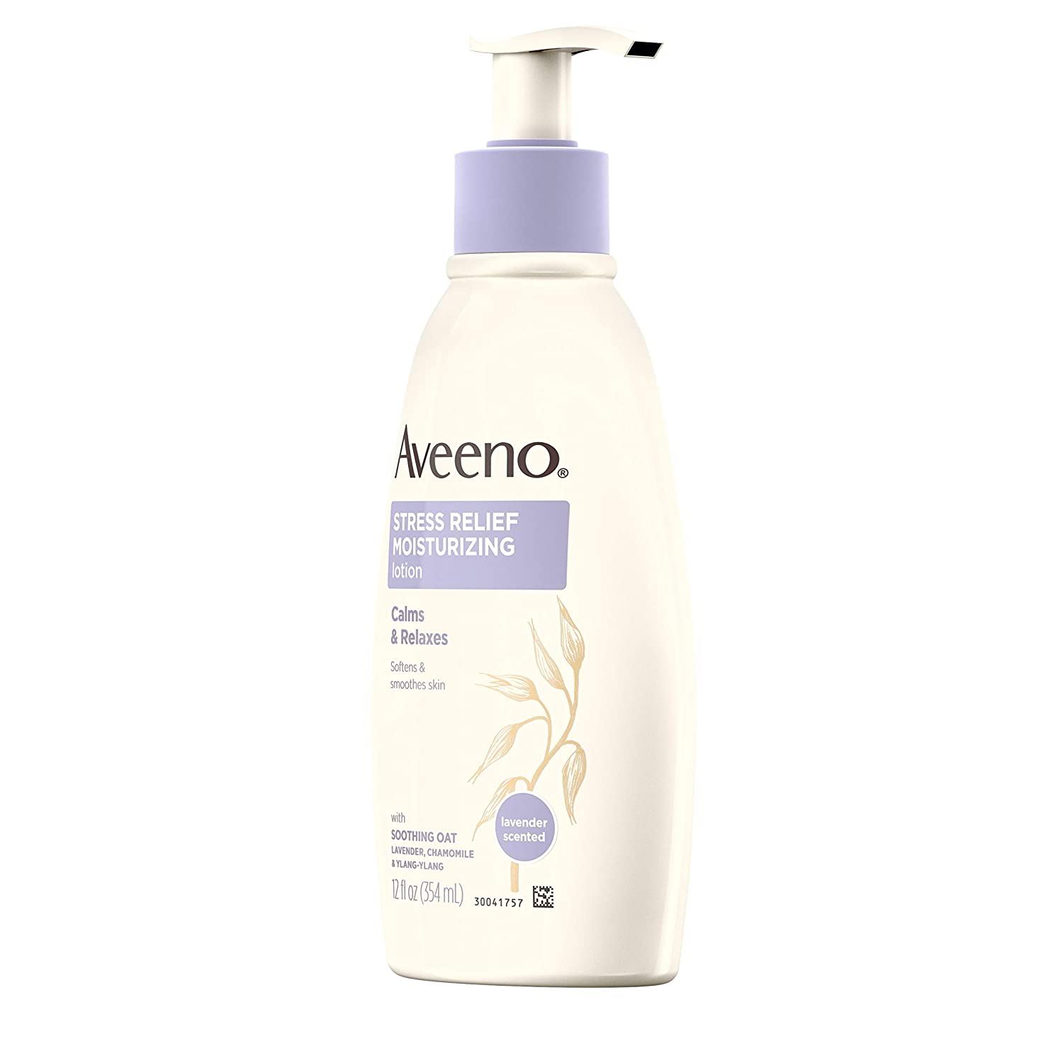 Aveeno Stress Relief Moisturizing Body Lotion with Lavender, Natural Oatmeal and Chamomile & Ylang-Ylang Essential Oils to Calm & Relax, 12 fl. oz