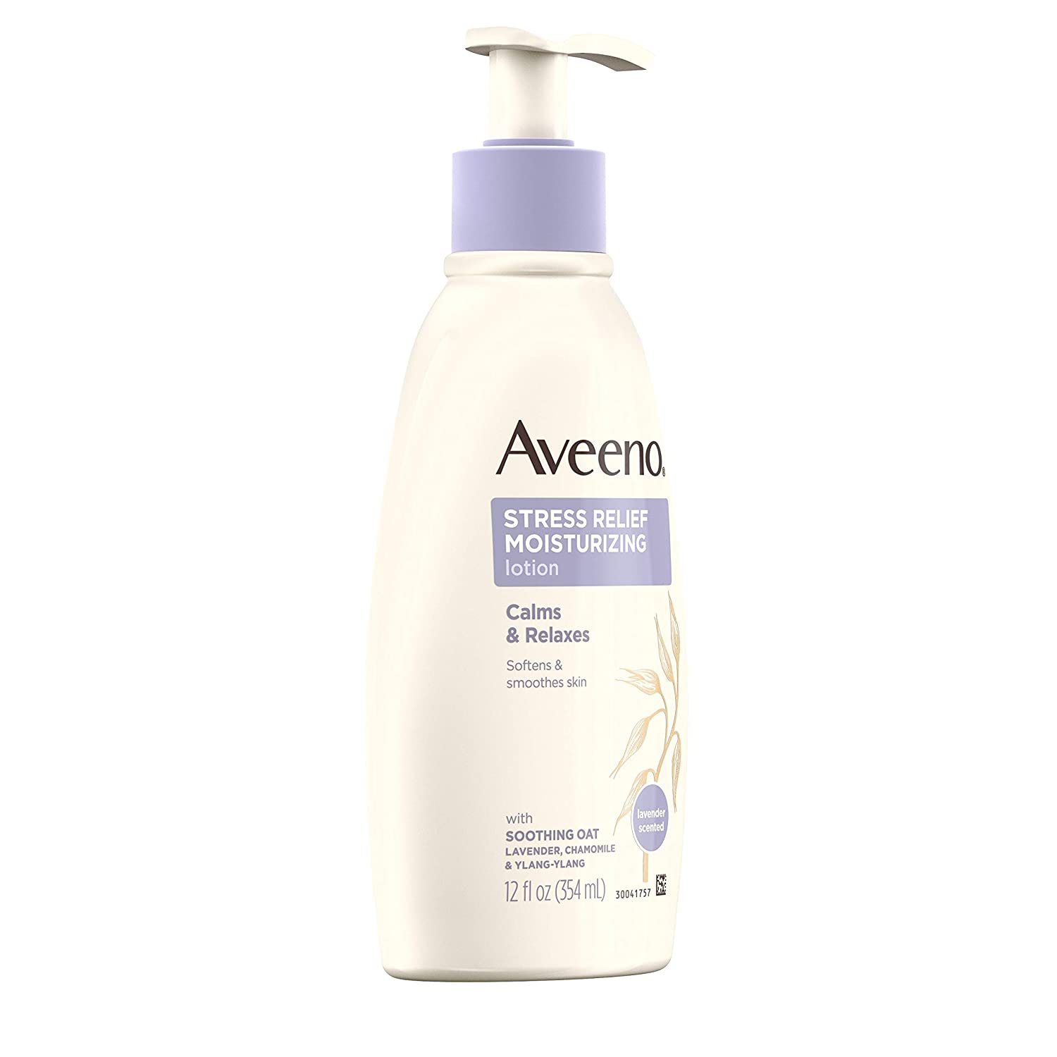 Aveeno Stress Relief Moisturizing Body Lotion with Lavender, Natural Oatmeal and Chamomile & Ylang-Ylang Essential Oils to Calm & Relax, 12 fl. oz