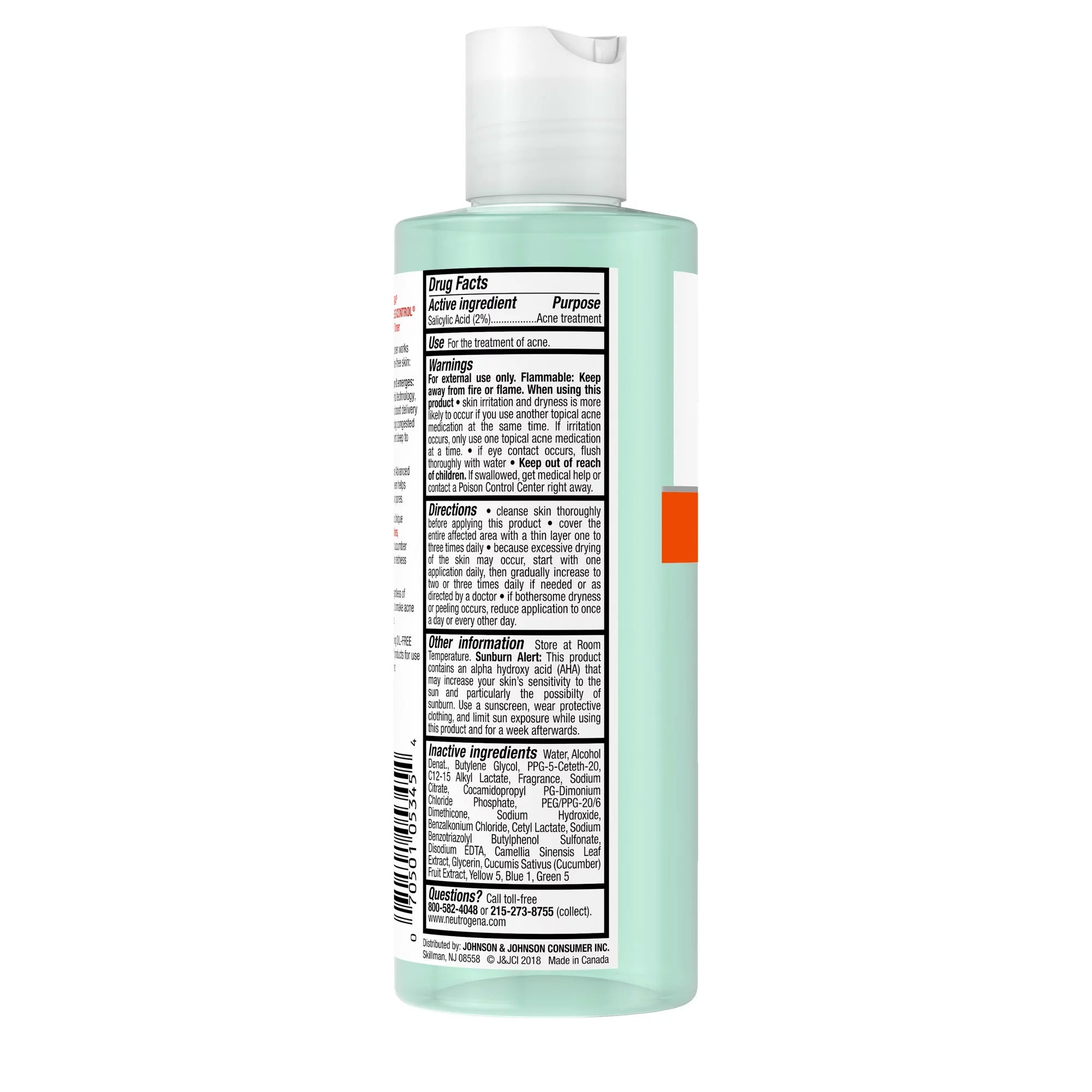Neutrogena Acne-Fighting Facial Toner with 2% Salicylic Acid, 8 fl oz