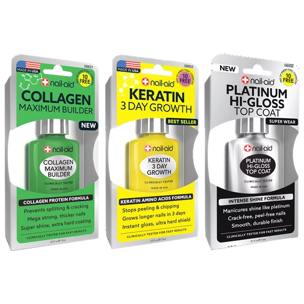 3PK OF COLLAGEN BASE + KERATIN GROWTH + PLATINUM