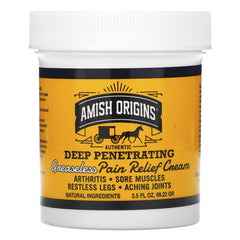 Deep Penetrating, Greaseless Pain Relief Cream, 3.5 fl oz (99.22 g), Amish Origins