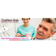 Cushion Grip Long-Lasting Thermoplastic Denture Adhesive, 1 oz.
