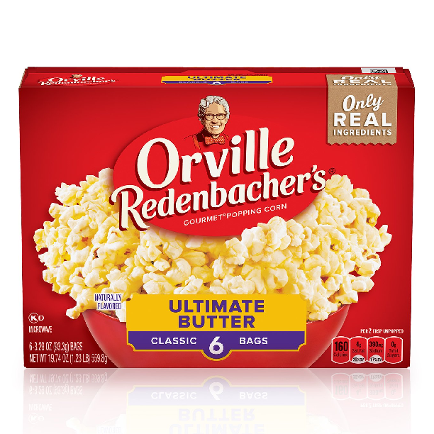Orville Redenbacher's Ultimate Butter Microwave Popcorn, 3.29 Oz, 93.3g, 12 Ct