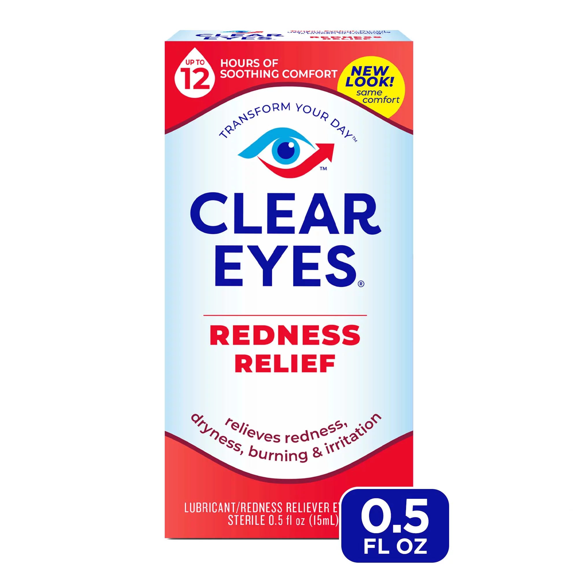 Clear Eyes Redness Eye Relief Lubricant Eye Drops, 0.5 fl oz
