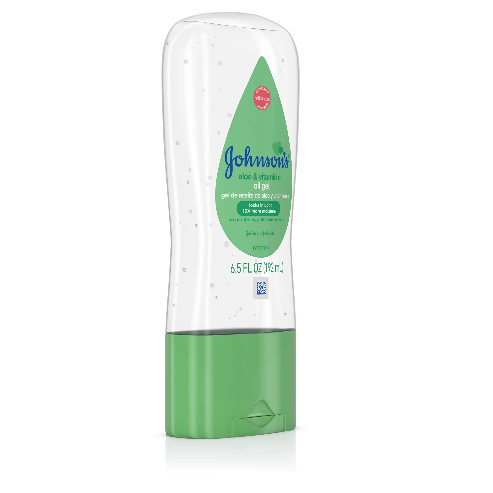 Johnson's Baby Oil Gel with Aloe Vera & Vitamin E, 6.5 fl. oz